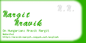 margit mravik business card
